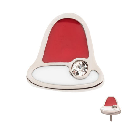 Invictus Titanium Threadless Bezel Set Clear CZ Christmas Bell Top