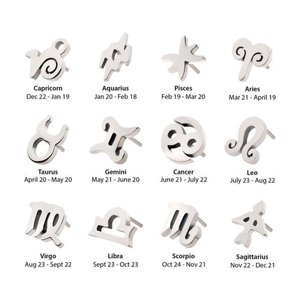 Invictus Titanium Threadless Zodiac Sign Tops