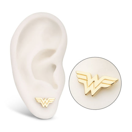 Invictus 14Kt Yellow Gold DC Comics Wonder Woman Logo Threadless Top